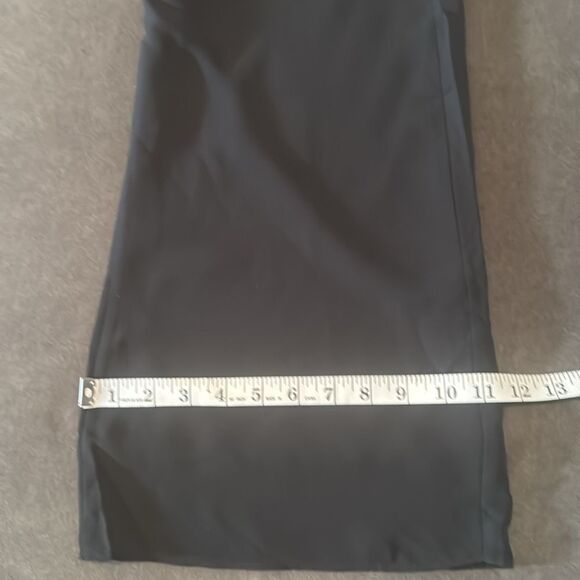 Women’s Black Chiffon 3 Piece Pants Suit Long Lapel Detail Jacket Size 10 NWOT - Picture 14 of 14